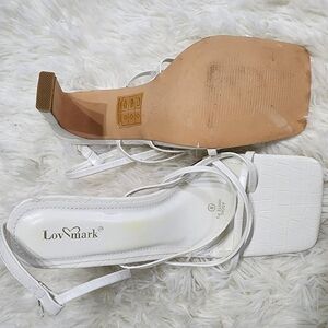 mark. Women's White Strappy Sandals